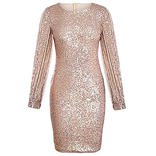 51J9W8judoL Sparkly V Neck Long Sleeve Bandage Bodycon Mini Dress