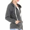 Womens Soft Zip Up Fleece Hoodie Sweater Jacket