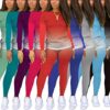 Sportswear Lady Joggers Outfits Sets Fashion Athletic Sexy Long Sleeve