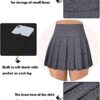 Ladies Golf Workout Pleated Tennis Skirt Elastic Waistband