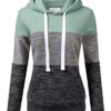 "Stylish and comfortable Dusty Blue women's hoodie with long sleeves and soft, lightweight material perfect for casual or sporty wear. 