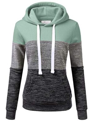 "Stylish and comfortable Dusty Blue women's hoodie with long sleeves and soft, lightweight material perfect for casual or sporty wear. 