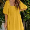 Cute Summer Dress Casual Sexy Square Neck