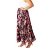 London Women's Plus Size Flowing Crinkled Skirt Elastic Waist