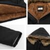 Hooded Thicken Fleece Parkas Faux Fur Jackets