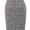 Waist Stretchy Bodycon Plaid Business Pencil Skirt