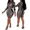 Craft Long-Sleeved Dress Body Party Club Night Out Dress