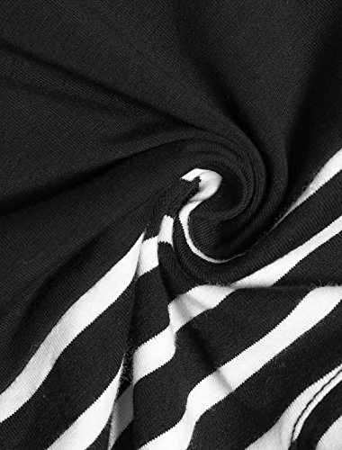 51aTJmdbV2L Women's Tie-Bow Neck Striped Blouse Long Sleeve