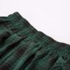 Women Plaid Skirt Vintage High Waist Pleated with Pockets
