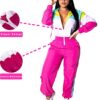 One Piece Outfits Set High Waist Pants Long Sleeve Zipper Front