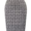 Waist Stretchy Bodycon Plaid Business Pencil Skirt