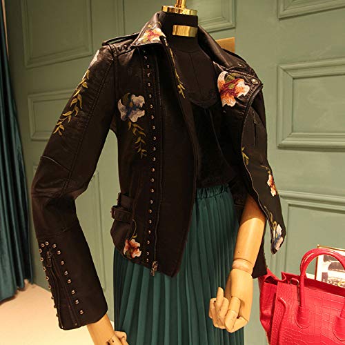 51fpwIKBMKL.SL1500 Ladies Faux Leather Jackets Casual Short Coat for Spring