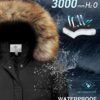Women's Winter Thicken Padded Parka Jacket with Fur Trim Hood