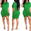 Night Out Outfit for Cocktail Women's Irregular Hem T Shirt Dress