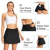 Women Pleated Golf Skort with Pockets Workout Athletic Skirt
