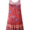 Womens Summer Beach Dress Spaghetti Strap