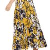 London Women's Plus Size Flowing Crinkled Skirt Elastic Waist