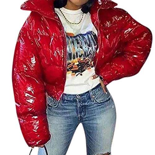 Women Long Sleeve Zipper Puffer Jacket