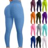 High-waisted scrunch butt lifting leggings for women with breathable fabric and tummy control for a smooth, flattering fit. 