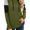 Color Block Pullover Sweaters for Women Long Sleeve