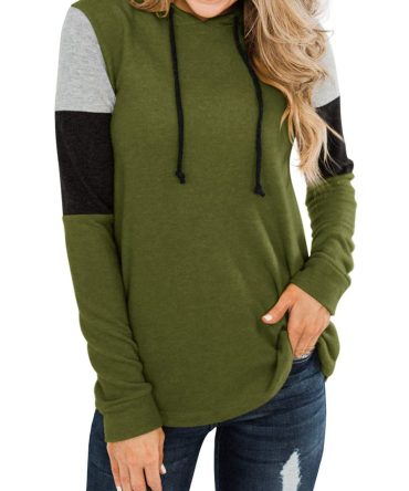 Color Block Pullover Sweaters for Women Long Sleeve