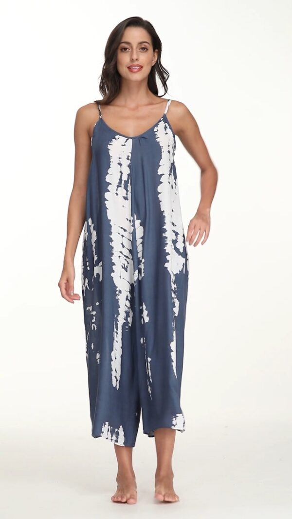 Women's V Neck Floral Maxi Dress Boho Printed