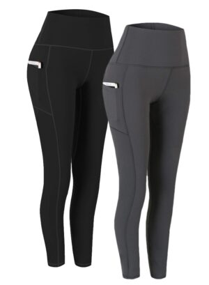 Fengbay 2 Pack High Waist Yoga Pants