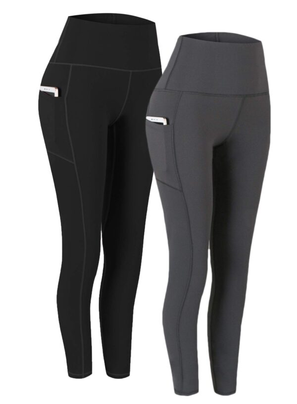 Fengbay 2 Pack High Waist Yoga Pants