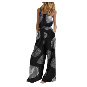 Women's Casual Baggy Overalls Cotton Linen Jumpsuit