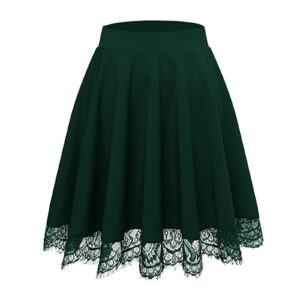 Women's Basic Versatile Stretchy Flared Casual Mini Skater Lace