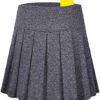 Ladies Golf Workout Pleated Tennis Skirt Elastic Waistband