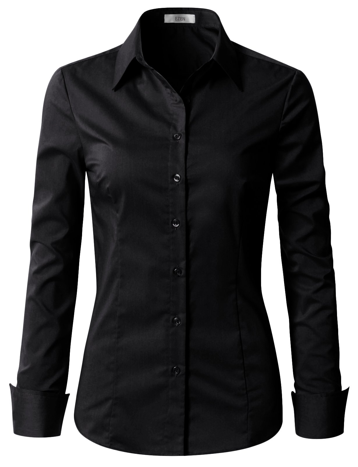 black button down grey pants