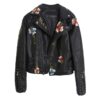 Ladies Faux Leather Jackets Casual Short Coat for Spring