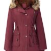 Womens Plus Size Fleece Lined Parka Jacket