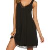 Gown Women Chemise V Neckline Lace-Trimmed Nightgown Scalloped