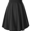 Basic Versatile Stretchy Flared Casual Mini Skater Skirt