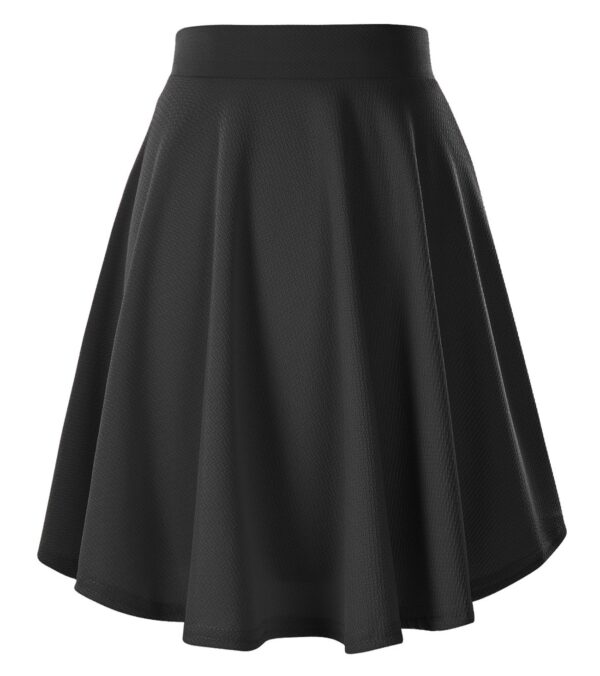 Basic Versatile Stretchy Flared Casual Mini Skater Skirt