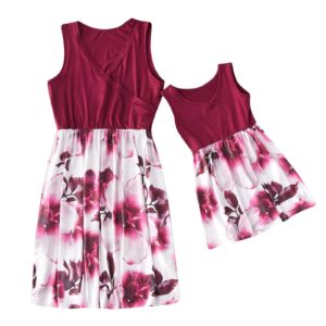 Mommy and Me Dresses Casual Floral Family Outfits