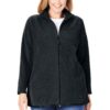 Women's Plus Size Zip-Front Microfleece Jacket