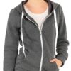 Womens Soft Zip Up Fleece Hoodie Sweater Jacket