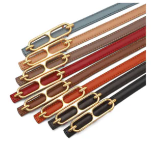 Leather Thin Belt for Skirts